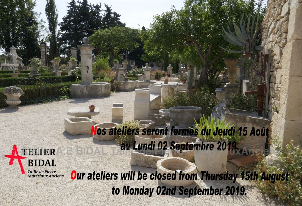 Tailleur de pierre et vendeur de matériaux anciens en Provence : Atelier Alain Bidal