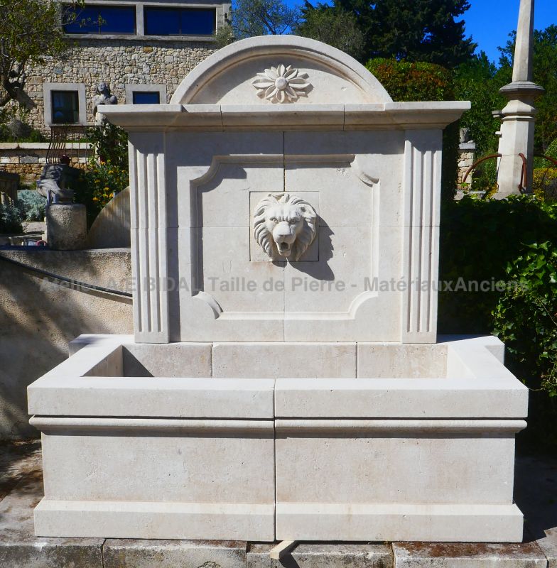 Wall fountain for outdoor use | A nice element of decoration for the garden by Atelier Alain BIDAL (Provence).