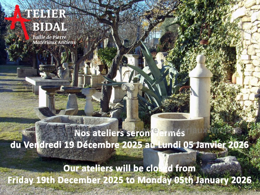 Atelier Alain Bidal ǀ Dates de fermeture de fin d'année 2025
