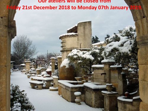 Tailleur de pierre Alain Bidal en Provence ǀ Dates de fermeture de fin d'année 2018