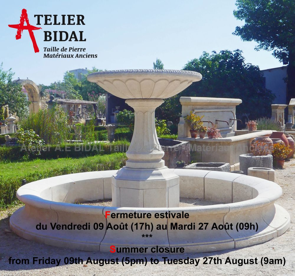 Artisan master stone cutter in Provence : Atelier Alain BIDAL