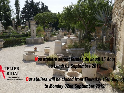 Tailleur de pierre et vendeur de matériaux anciens en Provence : Atelier Alain Bidal