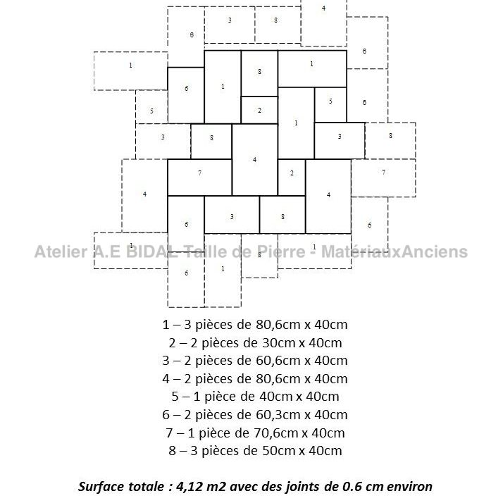 Dallage Vallangis Dorée finition abbaye (Bourgogne Franche-Comté)