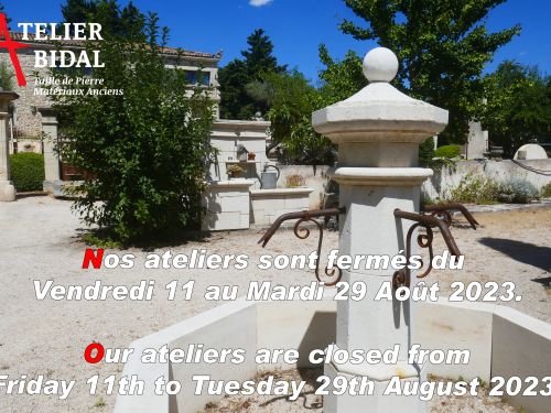 Artisan master stone cutter in Provence : Atelier Alain BIDAL