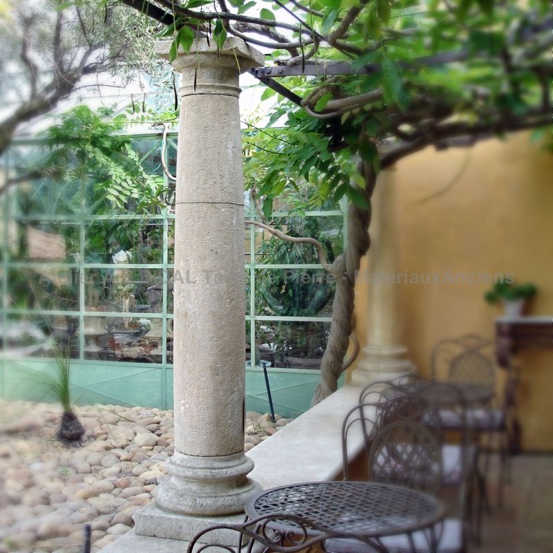 Confection artisanale et sur mesure de colonne en pierre de taille pour aménagement extérieur : Atelier Alain BIDAL