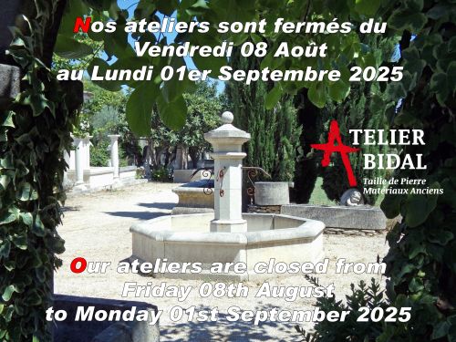 Artisan master stone cutter in Provence : Atelier Alain BIDAL