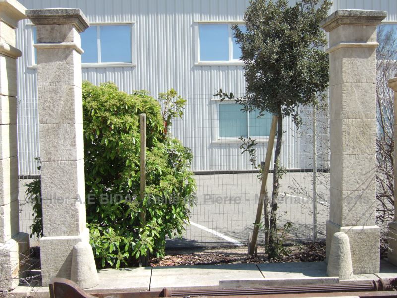 Stone Pillars for outdoor decoration.